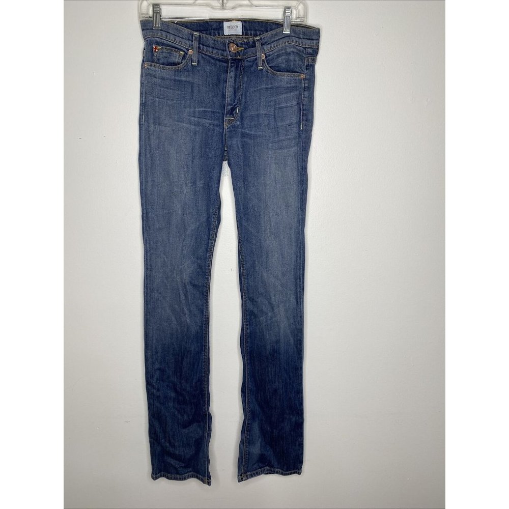Hudson Jeans Women’s Size 27 Elle Mid Rise Baby Boot Distressed Jeans Denim